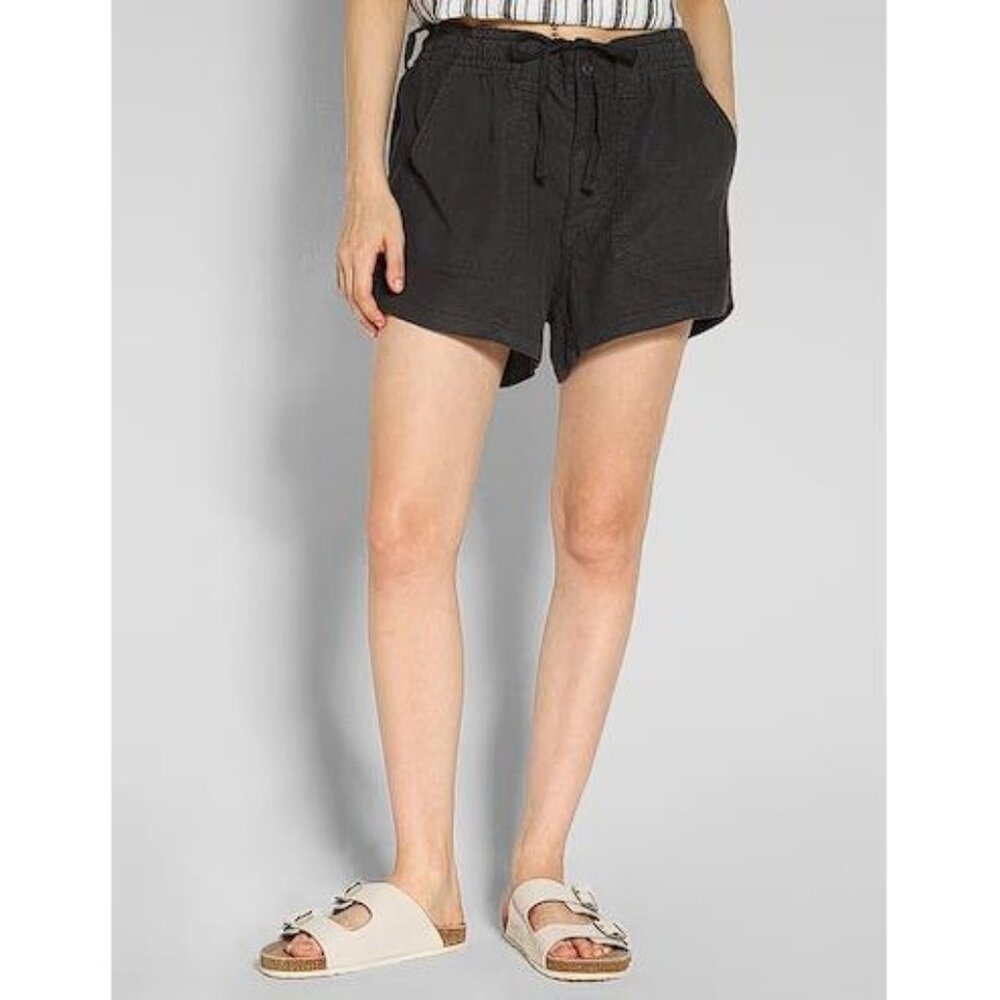 AMERICAN EAGLE Women's AE Dreamy Drape Linen-Blend Carpenter Short Size 2